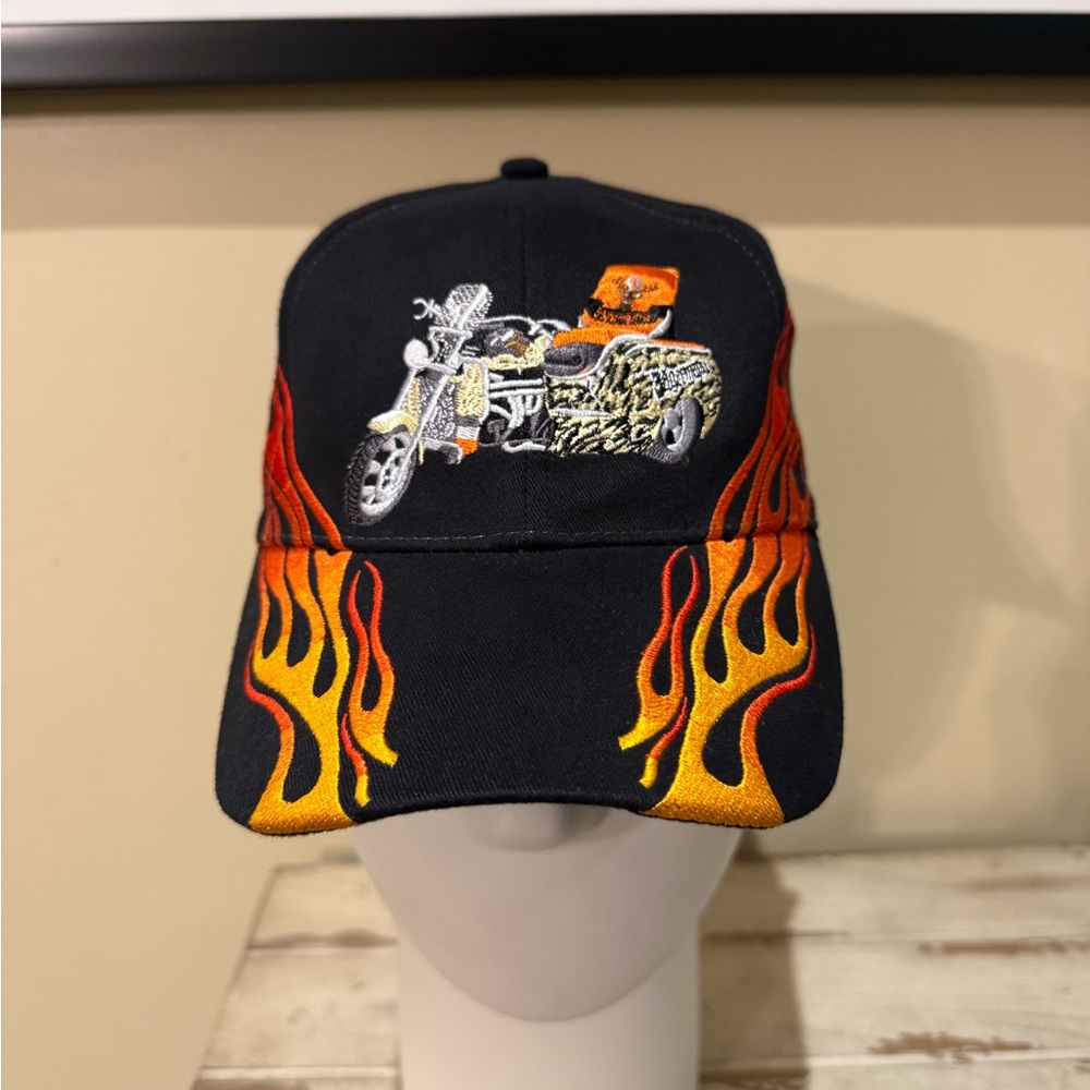 Jägermeister Motorcycle with Flames StrapBack Hat